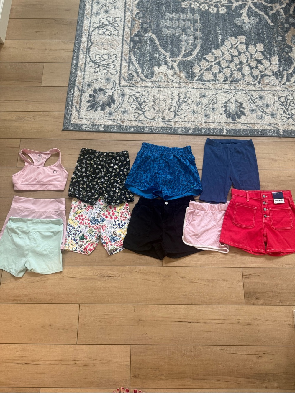 Nike Kids Shorts & Skorts Bundle in Pink, Blue, Black, Green, Red, Floral